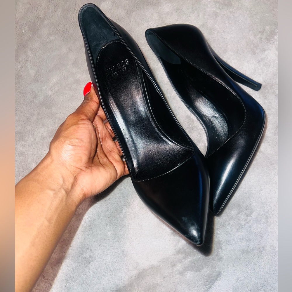 Versace point toe heels